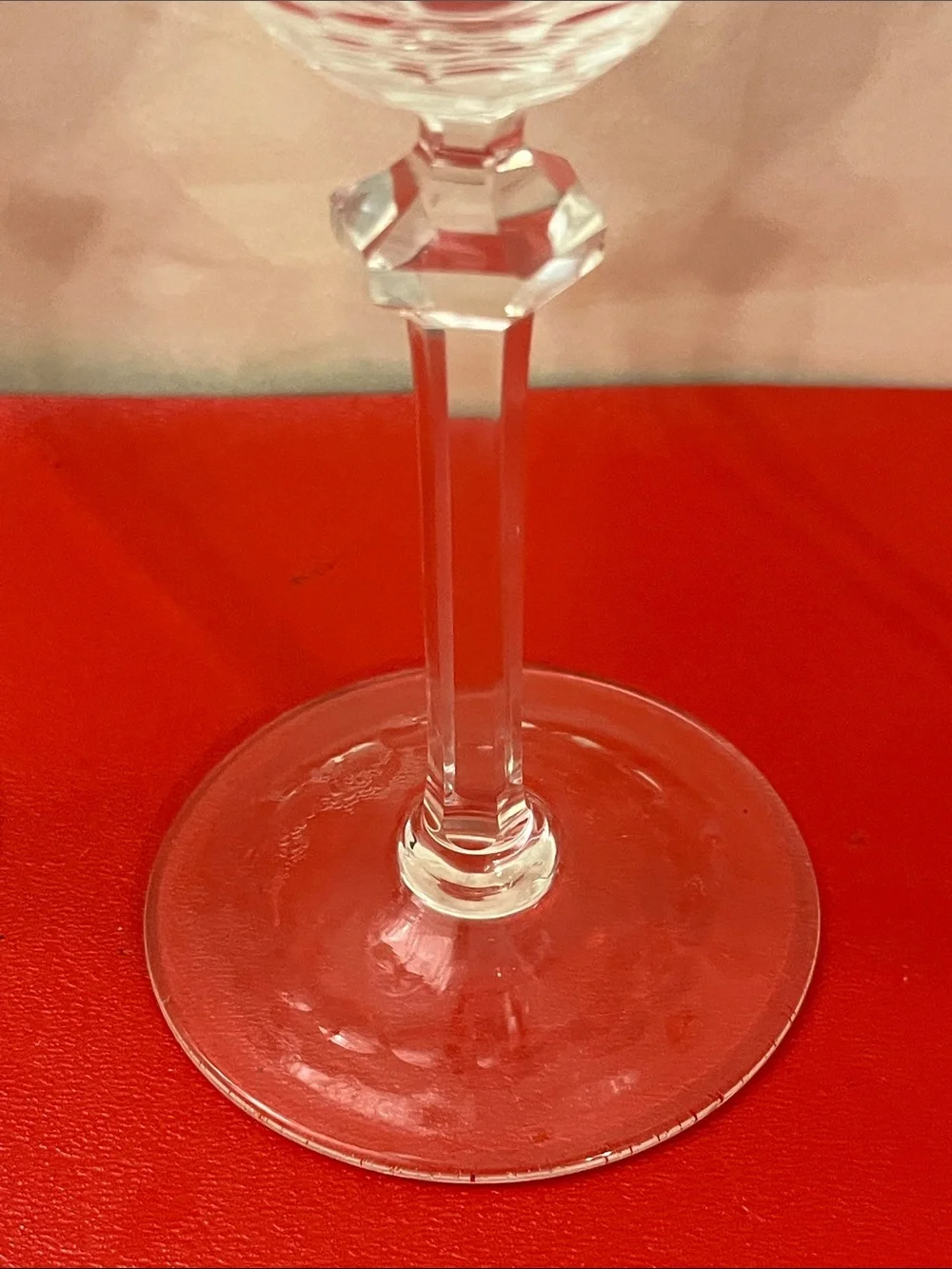 Vintage Floral Cut and Polished Goblet UNK2579 EUC So LIGHT Thin 7”7/8H